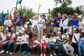 Ribbon Cutting Ceremony at the New Playground at Fannie C. Williams Elementary School.